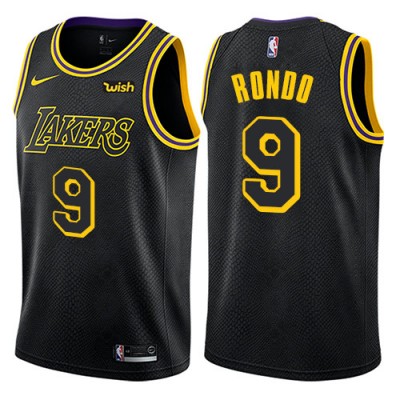 Nike Los Angeles Lakers #9 Rajon Rondo Black Youth NBA Swingman City Edition Jersey